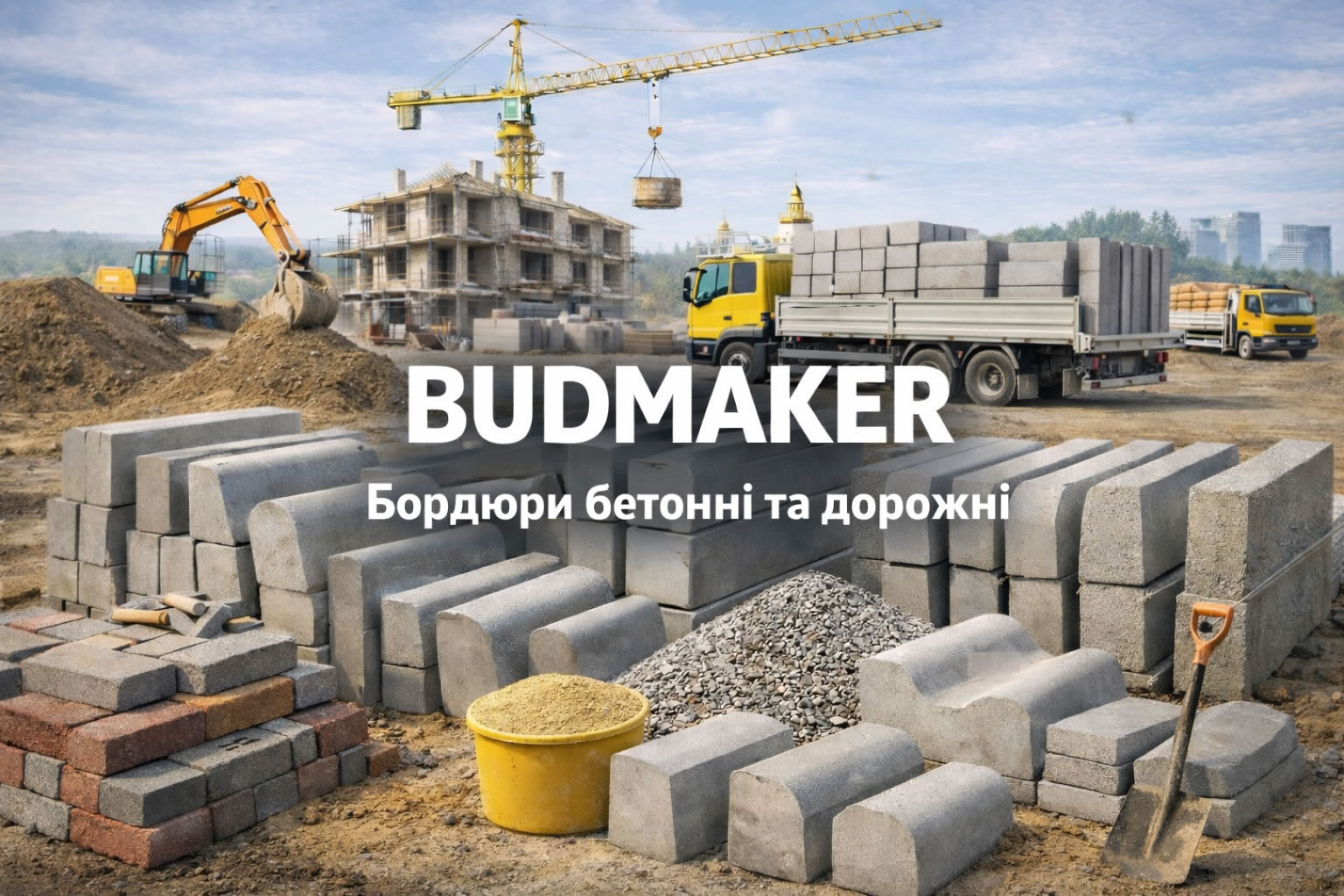 Бордюри бетонні та дорожні - Купити бордюри з доставкою – BUDMAKER 2026